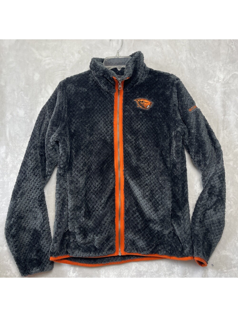 Women’s Columbia Black Sherpa Full Zip Oregon State Beavers Jacket Medium